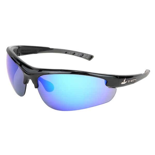 Mcr Safety Dominator (DM2), Safety Glasses, Duramass Hard Coat, Polycarbonate Lens, Black Frame, Half Frame DM1218B - main